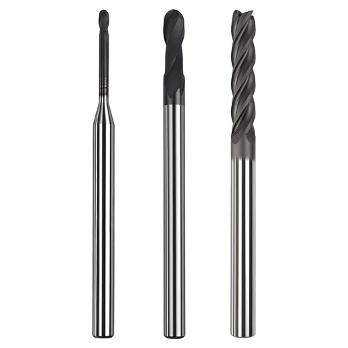 Diamond-Coated End Mills for Graphite (Flat / Ball / Corner Radius)