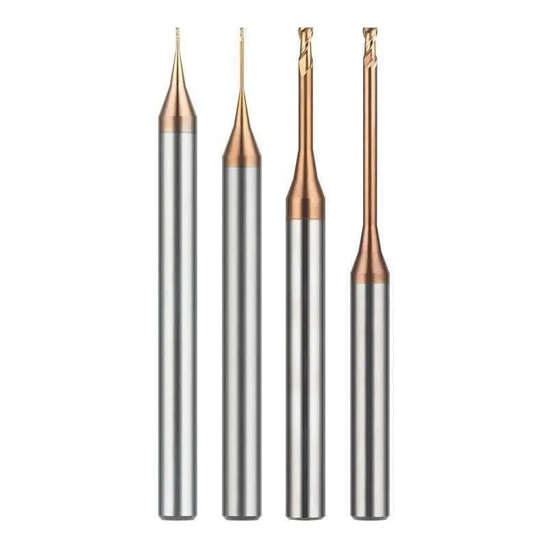 Long-Neck Micro End Mills for Deep Ribs (Flat / Ball)