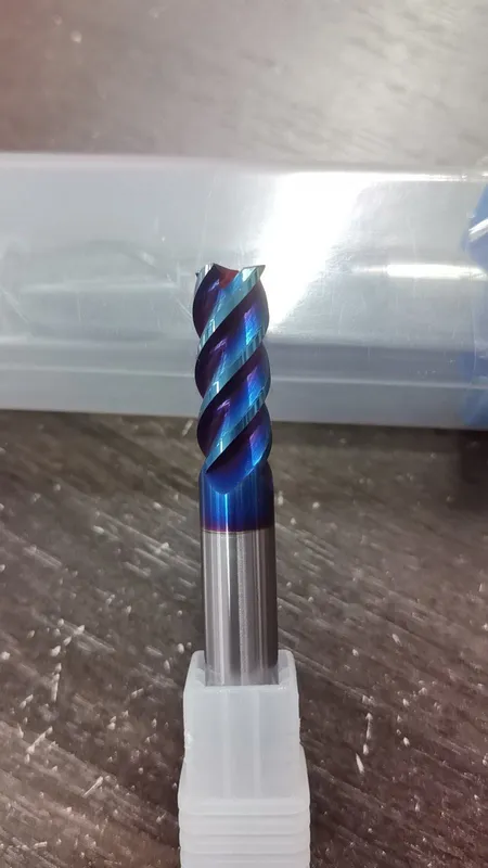 HRC65 Nano-Blue Flat End Mill